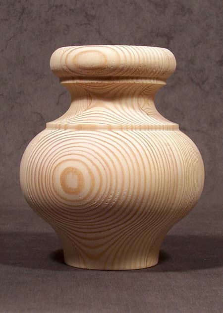 Gedraaide houten bolpoot met prachtige vorm, grenen, GM26